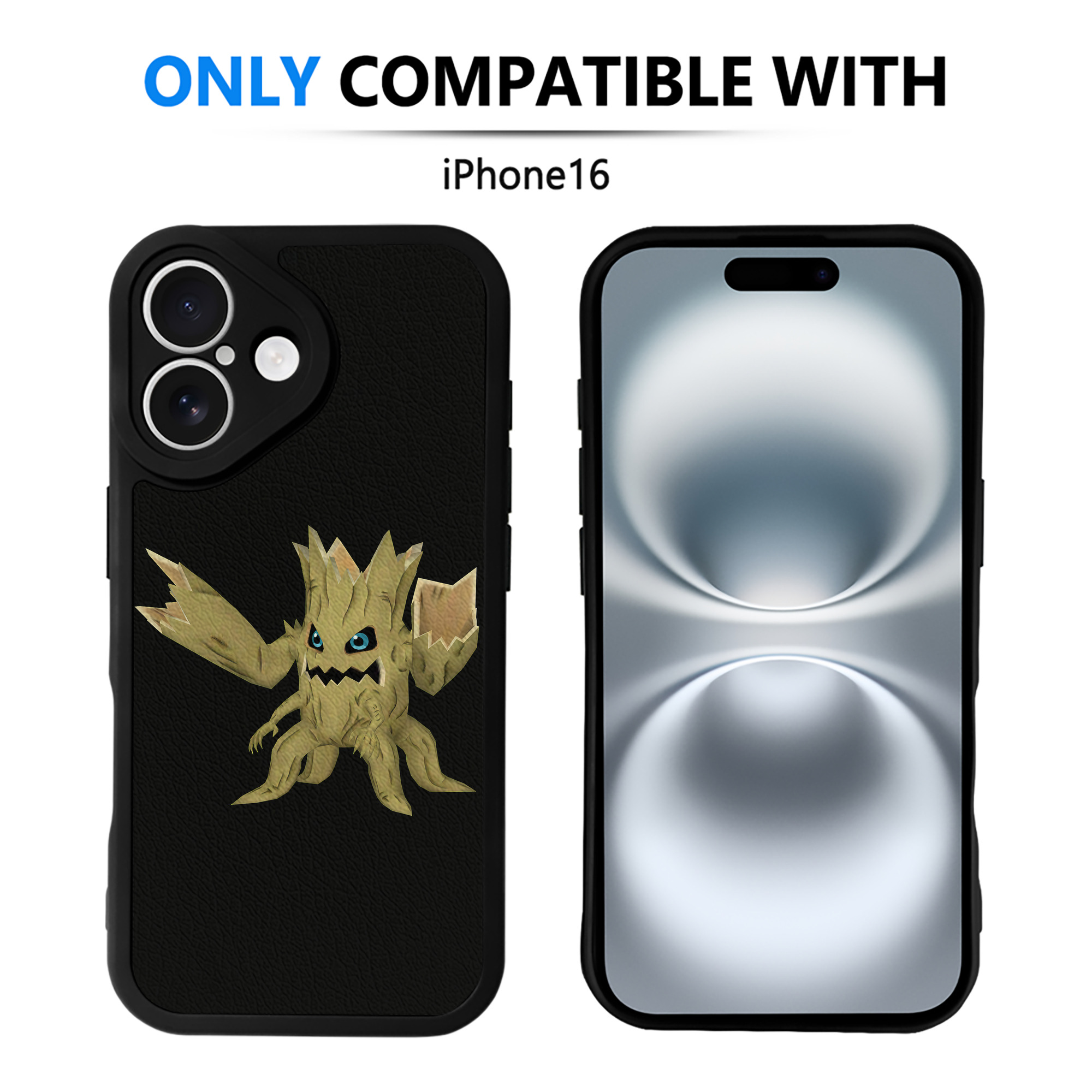 （画像用） Digimon デジタルモンスター/デジモン 【iPhone 16シリーズ対応】シリコンスマホケース（レザー調） 材質：シリコン